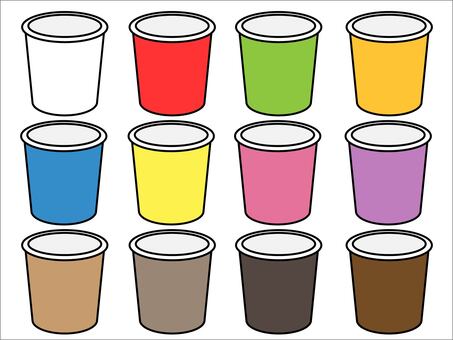 カラフルな紙コップ